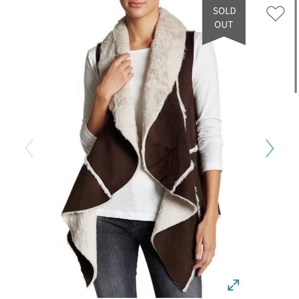 Romeo & Juliet Couture Faux Fur Drape Vest